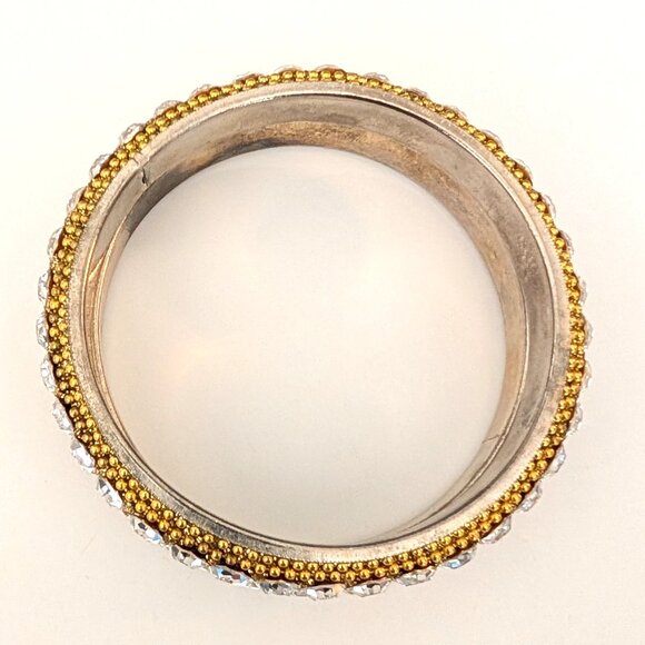 Pair of clear and gold sparkly stacking bangles - Picture 9 of 10